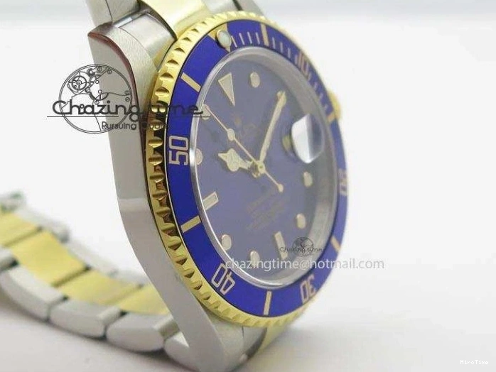 MiroTime 1231 Stretchable Submariner BP Maker 16613 Blue Dial SS YG Case On SS YG Bracelet A 3877